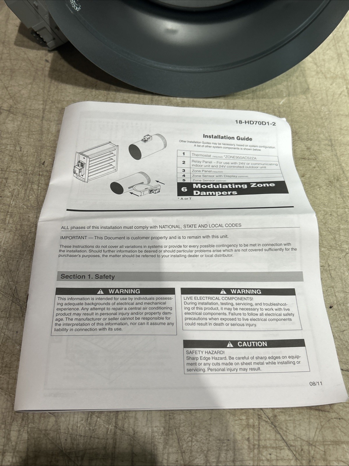 Trane ZDAMPRDMA0010AA 10″ Zone Damper | iO HVAC Controls