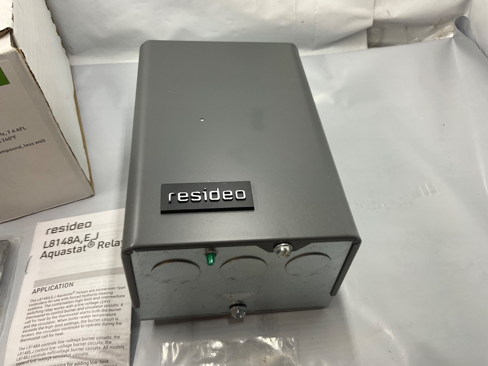 Resideo L8148E1265 Aquastat Relay 24v 60hz 180˚F to 240˚F
