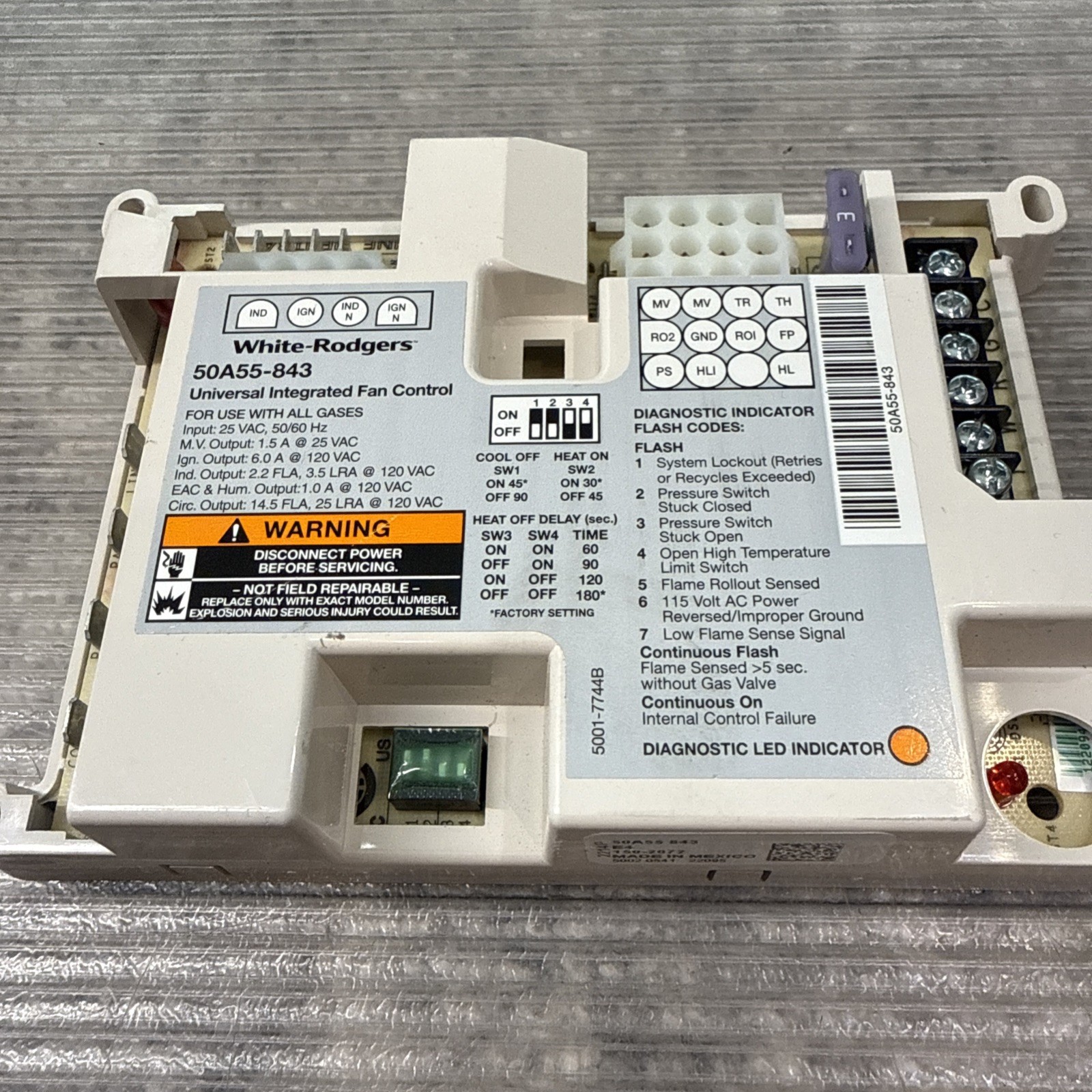White-Rodgers 50A55-843 Furnace Control Board