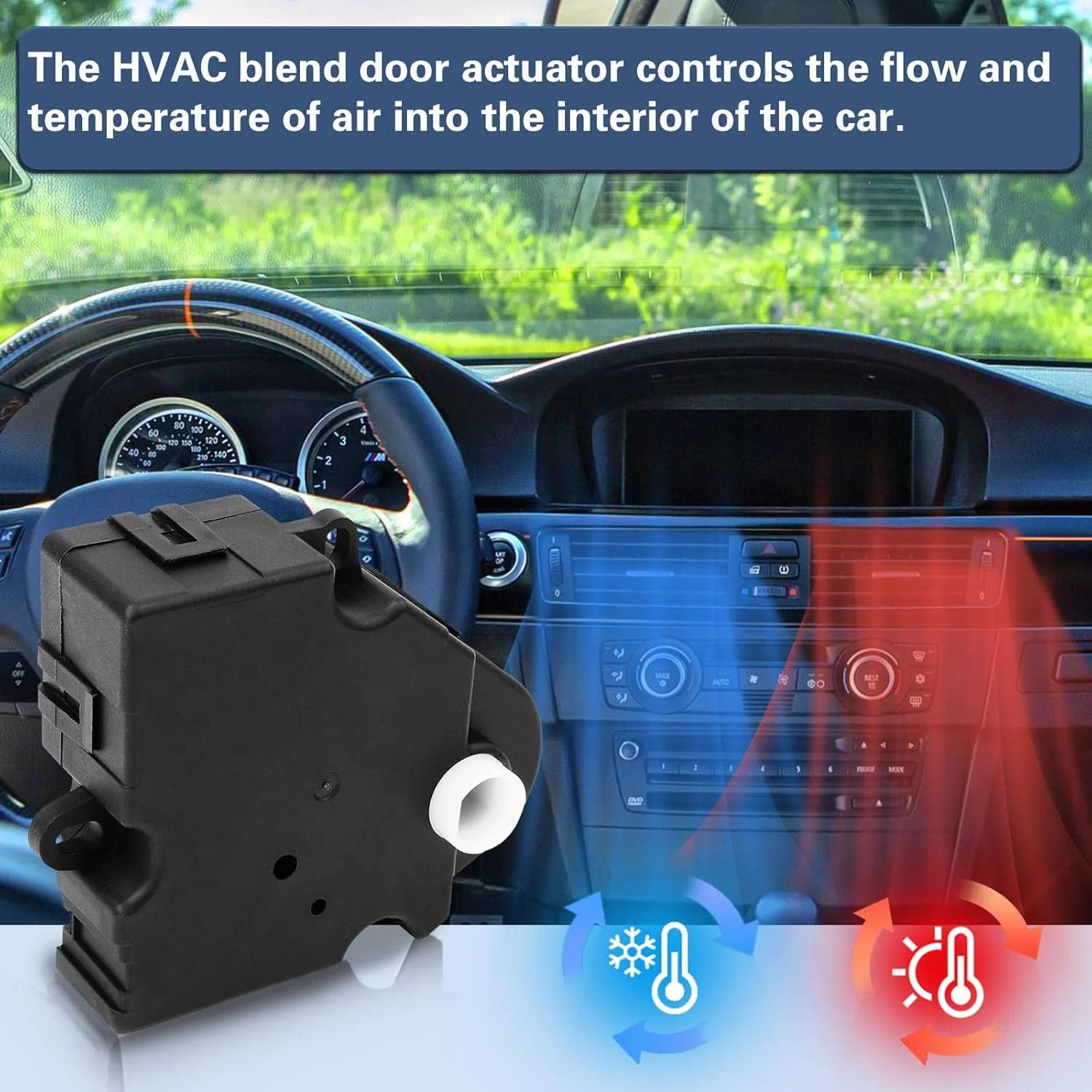 Main Blend Door Actuator for Chevy Silverado GMC Sierra 1500 2500 1999-2002 Mode