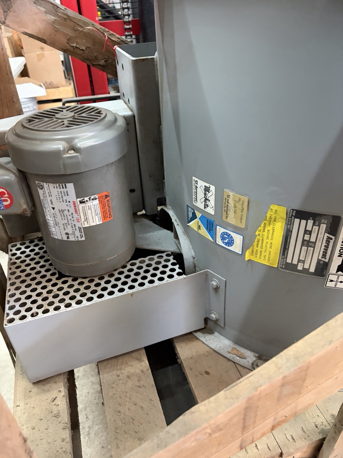 Aerovent 24S728-TABD-1411-1 Tubeaxial Exhaust Fan 1HP Industrial Ventilation Fan