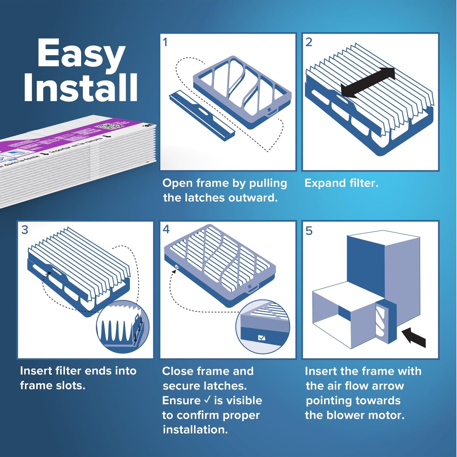 Filtrete 20x25x4 Refillable Air Filter Starter Kit, MPR 1550, 20x25x4, White