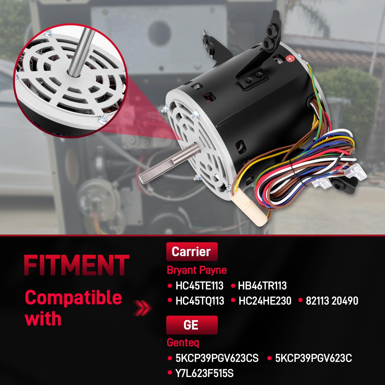 115V Blower Motor For Carrier Bryant Payne GE Genteq HC45TE113 5KCP39PGV623CS