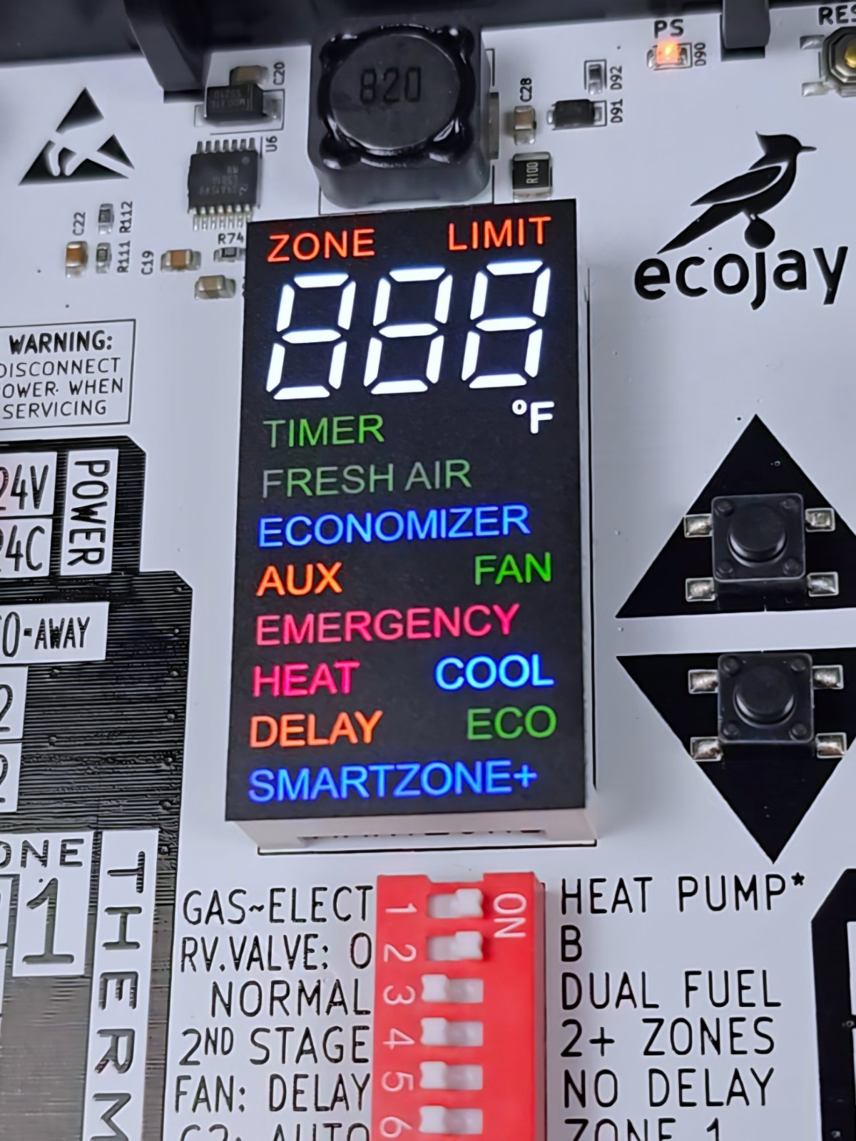 HVAC Zone Control Panel SmartZone-2X 2 Zone damper control universal replacement