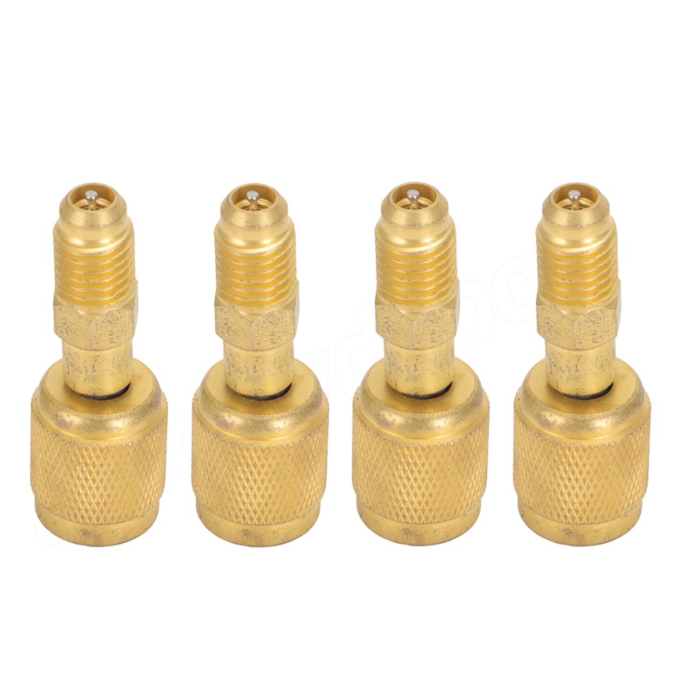 HVAC R32 Reverse Thread 1/4” Female 1/4” Male Adapter For A2L R454B/R32 Tanks 4x
