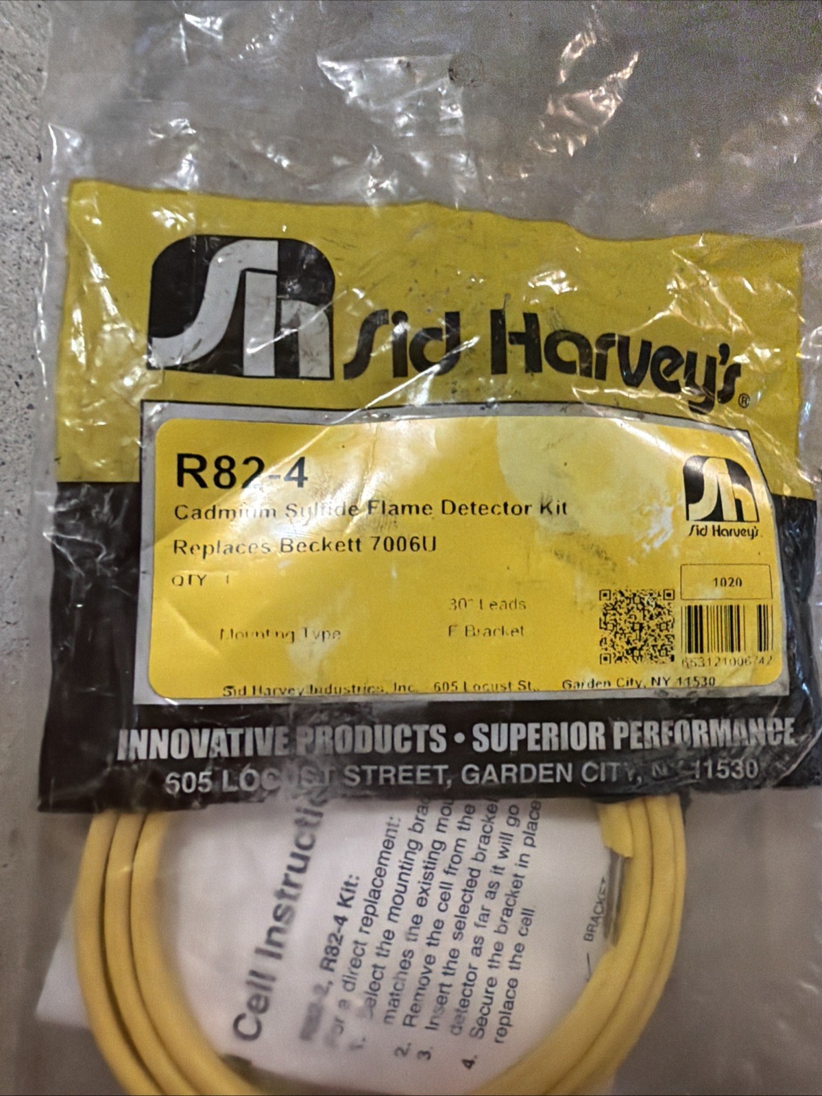 Sid Harvey #R82-4 Cadmium Sulfide Flame Detector Kit