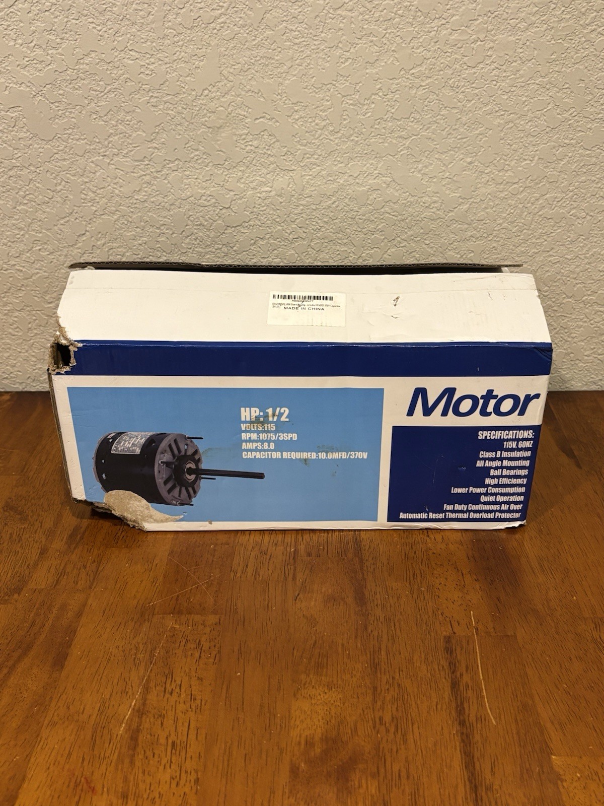 DL1056 Sleeve Bearing Direct Drive Blower Motor 1/2 HP, 1075 RPM, 3 Speed, 115 V