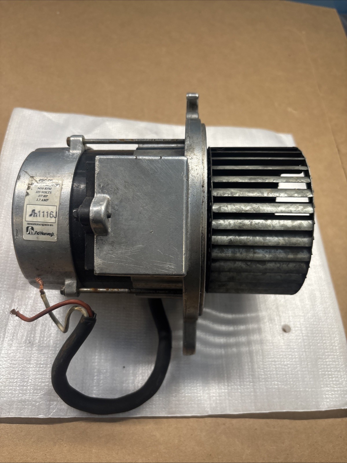 Sid Harvey 1116J 3450 RPM 1/7 HP PSC Burner Motor