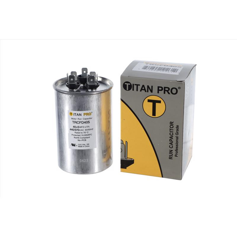 Packard TRCFD405 Titan Pro Run Capacitor 40+5 MFD 440/370-Volt Round