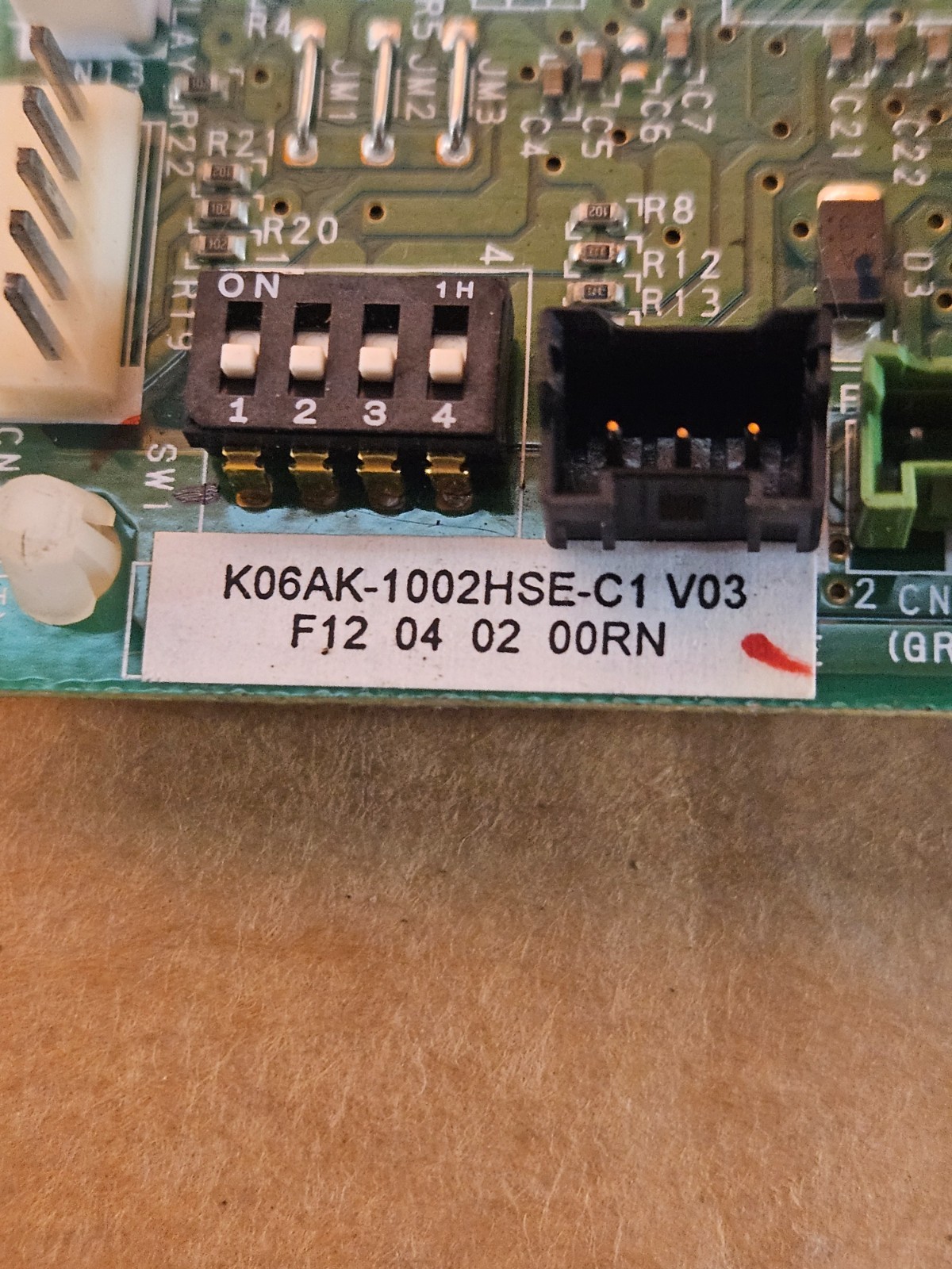 Fujitsu K06AK-1002HSE-C1 V03 Control Board PCB K06AK-C-A(03) F12 04 02 00RN