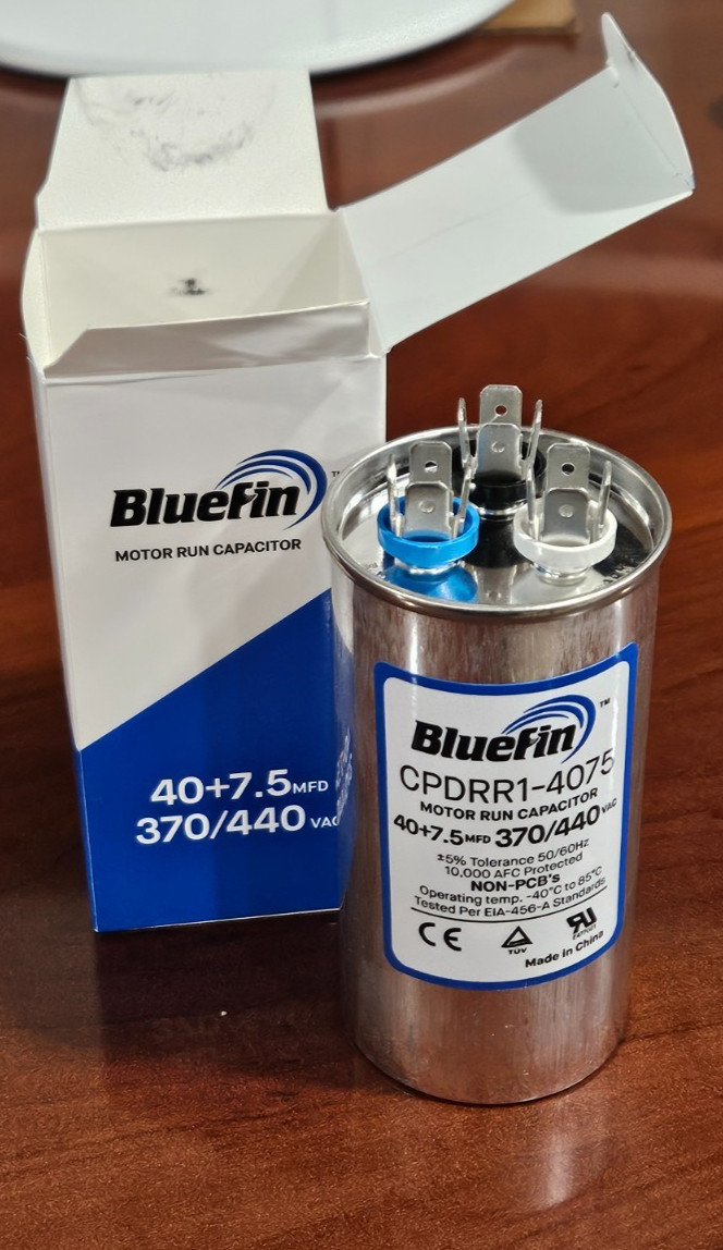 40+7.5 40/7.5 uF MFD 370/440V 440 VAC HVAC Universal Dual Run Capacitor HVAC AC