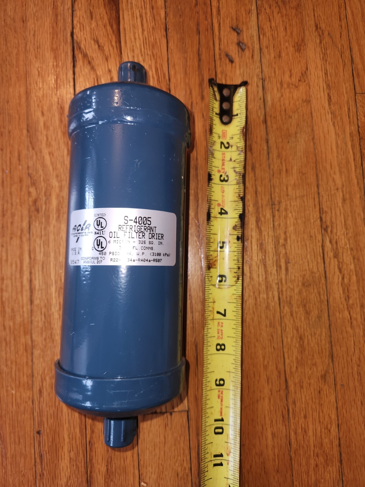 New AC&R S-4005 6 Micron refrigerant Oil Filter Drier 3/8″ Flare