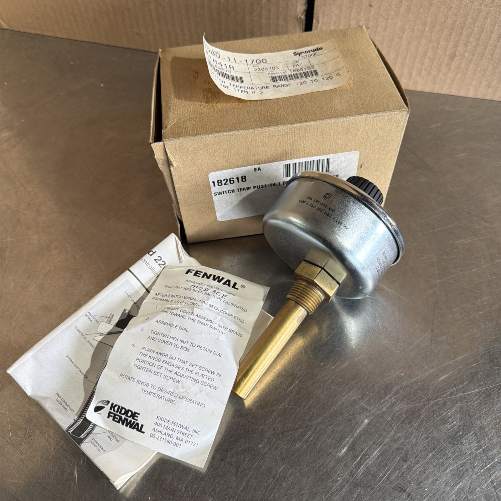 FENWAL CONTROLS 21110-0 Nos Surplus