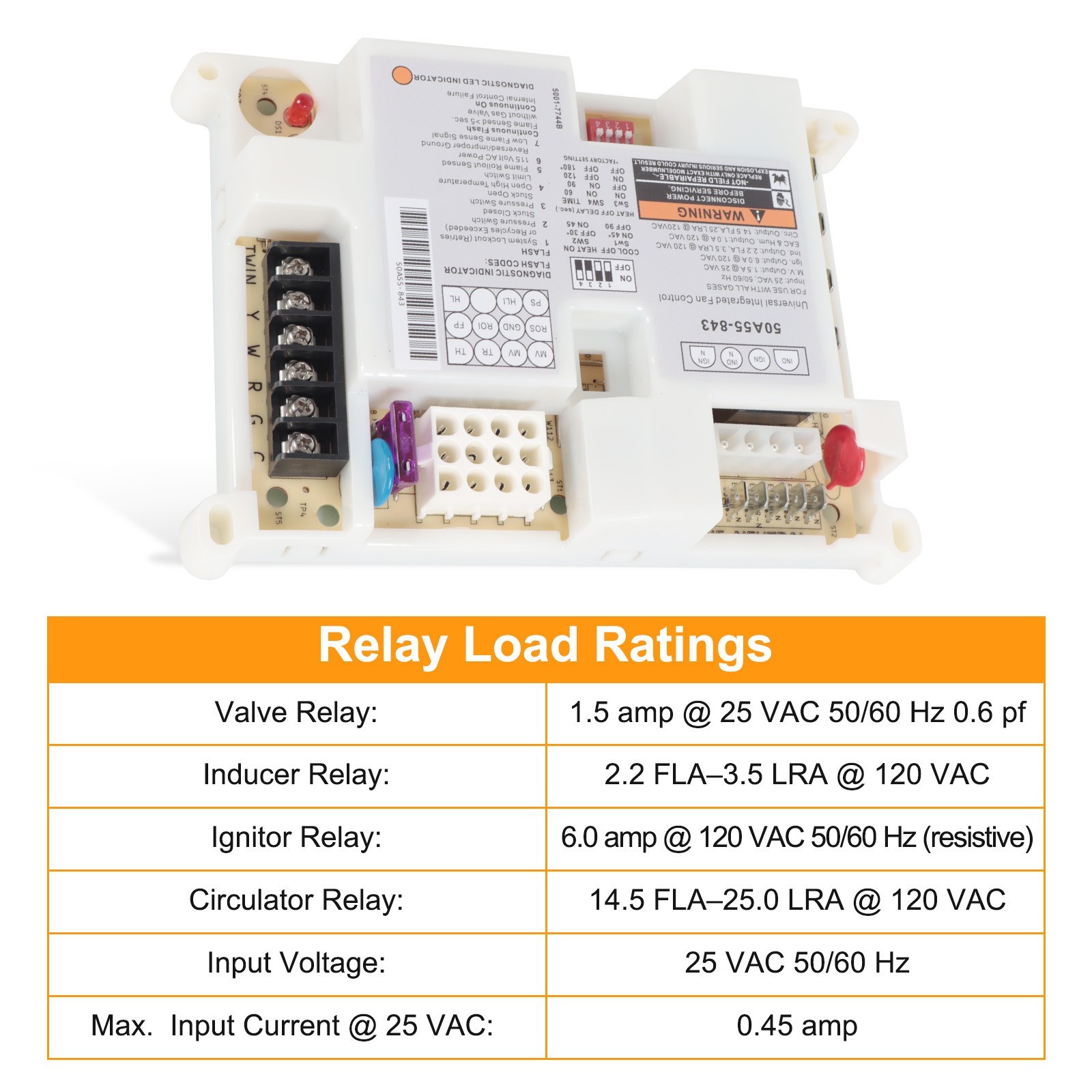 50A55-843 Furnace Control Circuit Board Replacement For White Rodgers