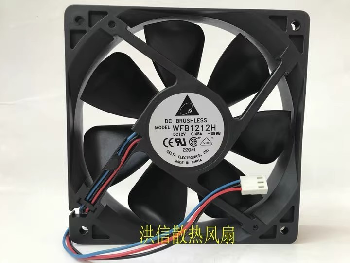 1PCS Delta WFB1212H 12V 0.45A 120*25MM 3-Pin Cooling Fan