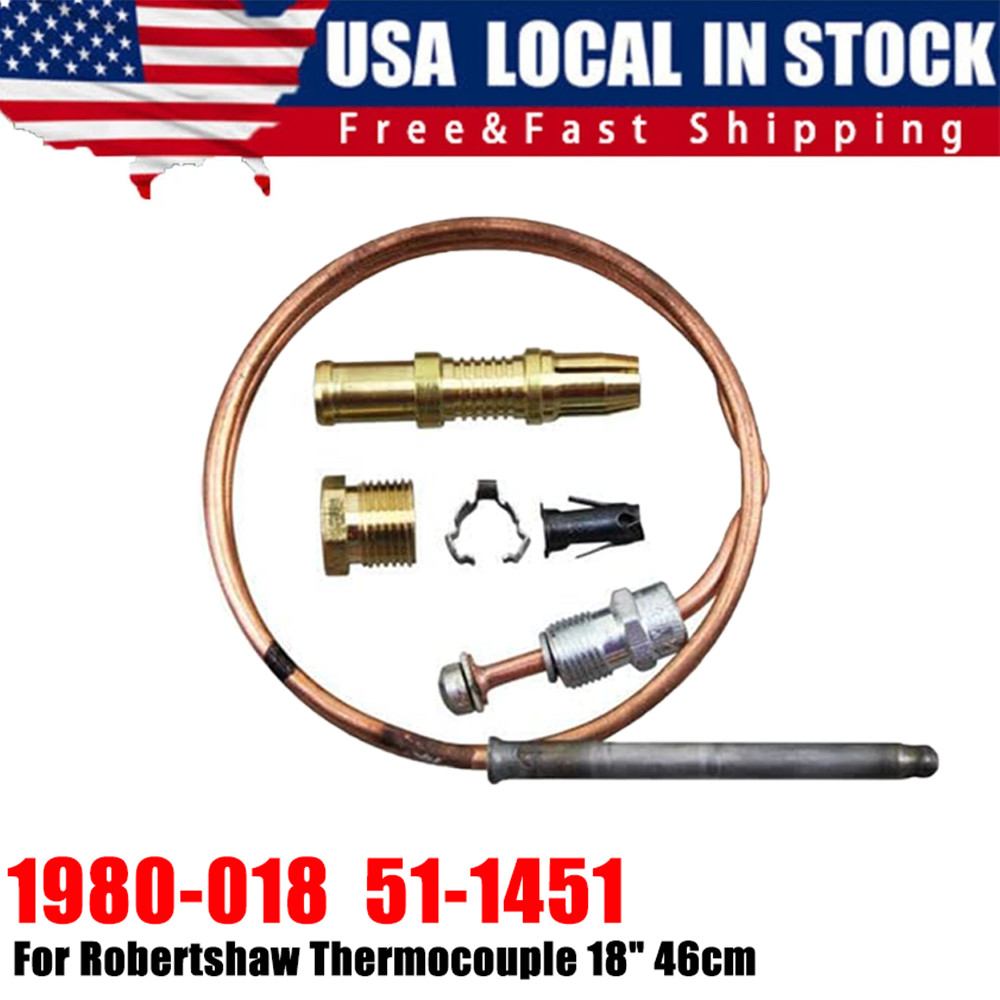 For Robertshaw Thermocouple 18″ 46cm 1980-018 Snap Fit For Universal (51-1451)