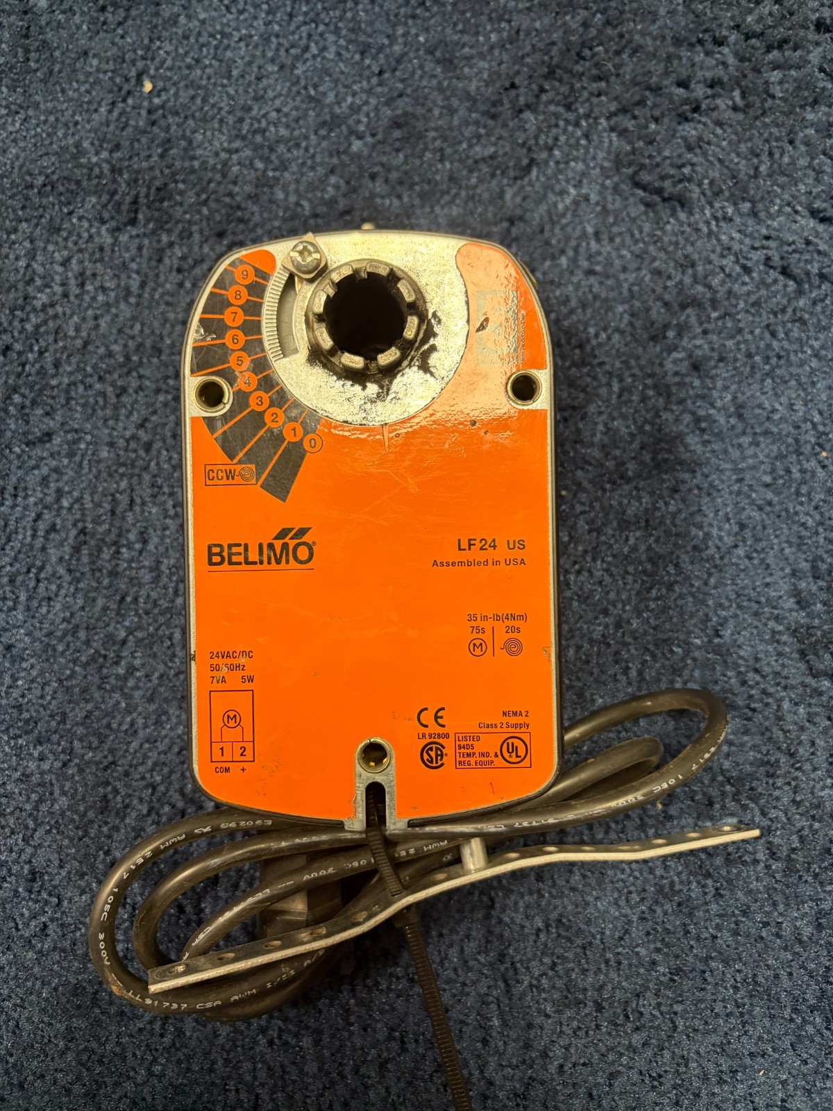 Belimo LF24-S US Spring Return 35 In-lb (4 Nm) Damper Actuator 24 VAC/DC
