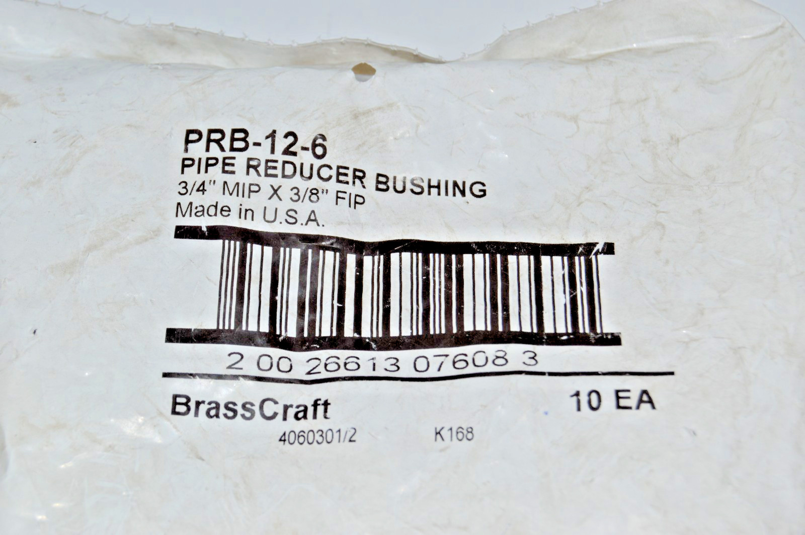 BrassCraft PRB-12-6 3/4″ MIP X 3/8″ FIP Pipe Reducer Fitting (10-PK) USA, NEW