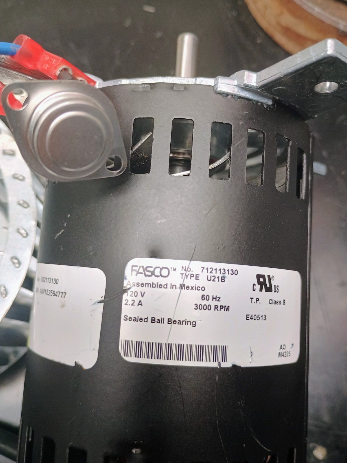 Replacement for Fasco A225 Inducer Motor 7021-11577/S 024-34558-000 024-32057