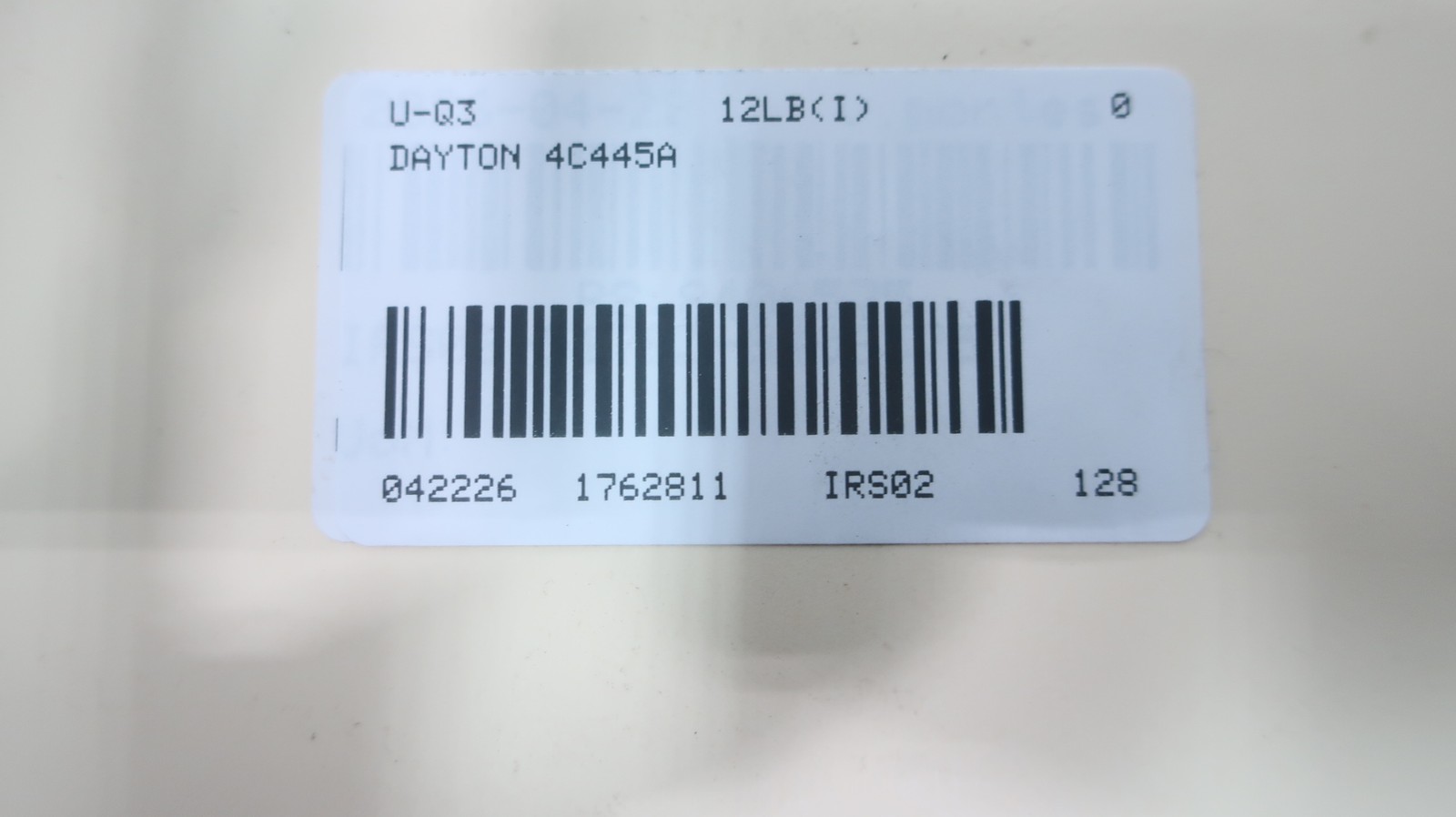 Dayton 4C445A Centrifugal Blower 115v-ac 1570rpm 0.1hp