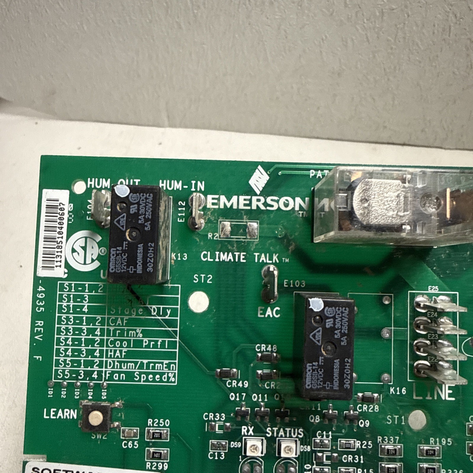 Goodman Emerson PCBKF103 Furnace Control Circuit Board 50C51-290-01