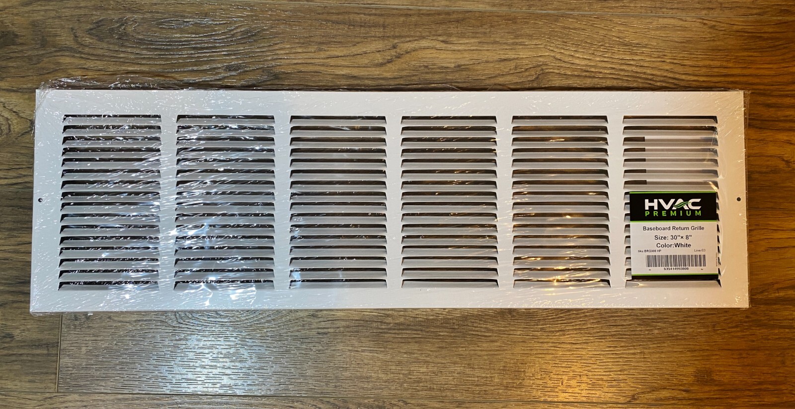 30″ X 8″ Return Air Grille Baseboard HVAC Vent Duct Cover Diffuser, White BRG308