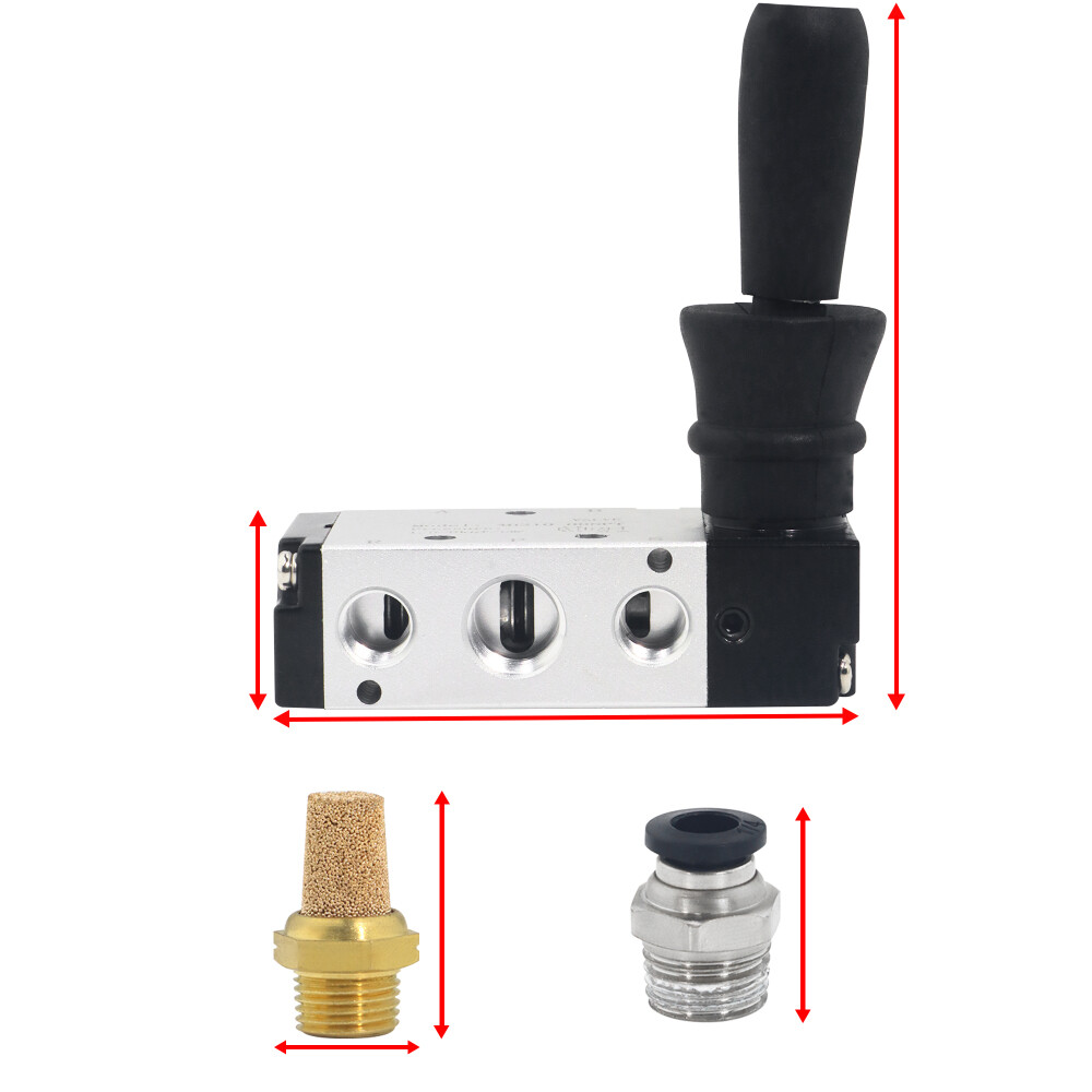1/4″NPT 5 Way 3 Position Air Hand Lever Operated Valve Pneumatic Solenoid Valve