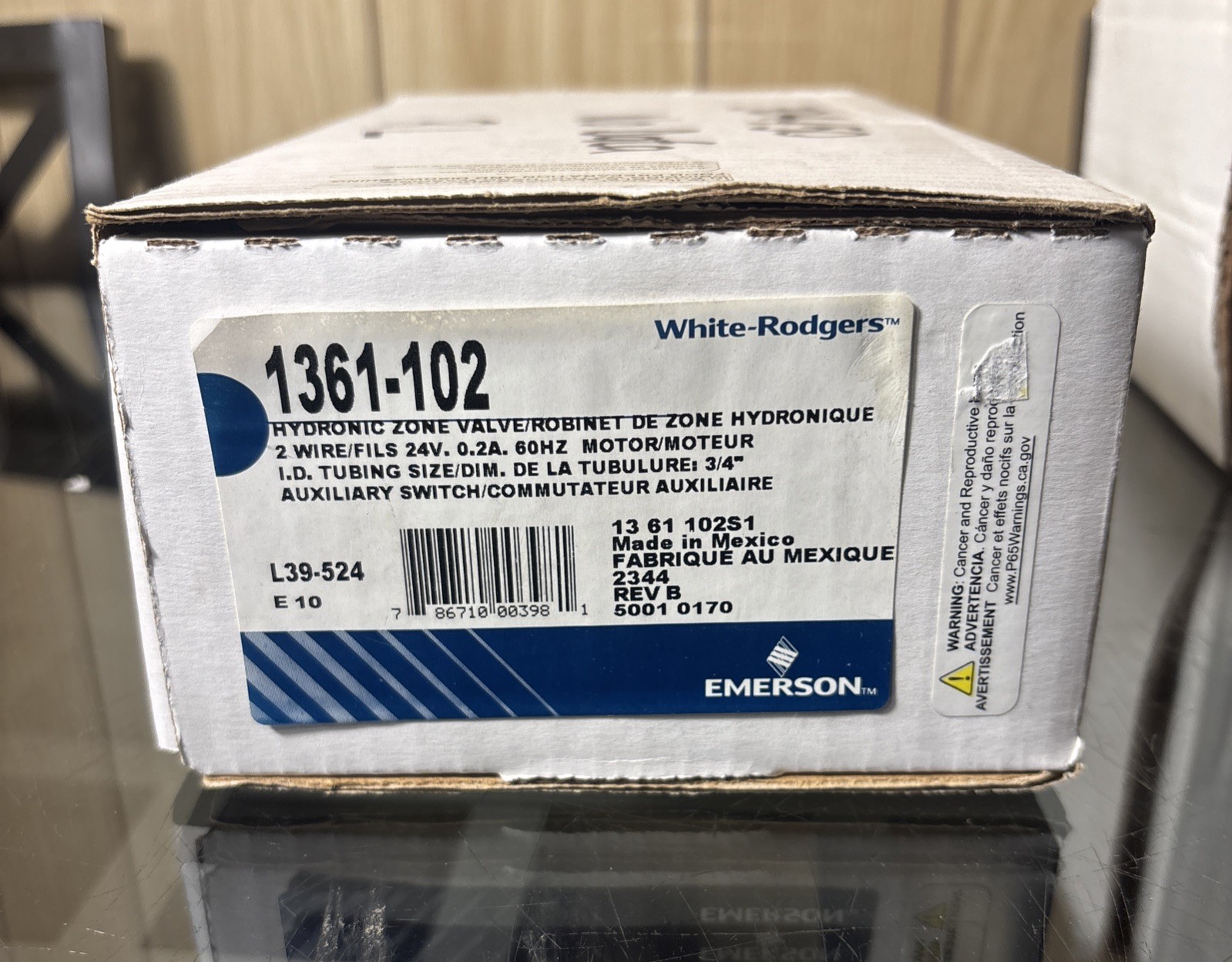 White-Rodgers 1361-102 3/4 In 2-Wire Sweat Zone Valve Stainless Steel