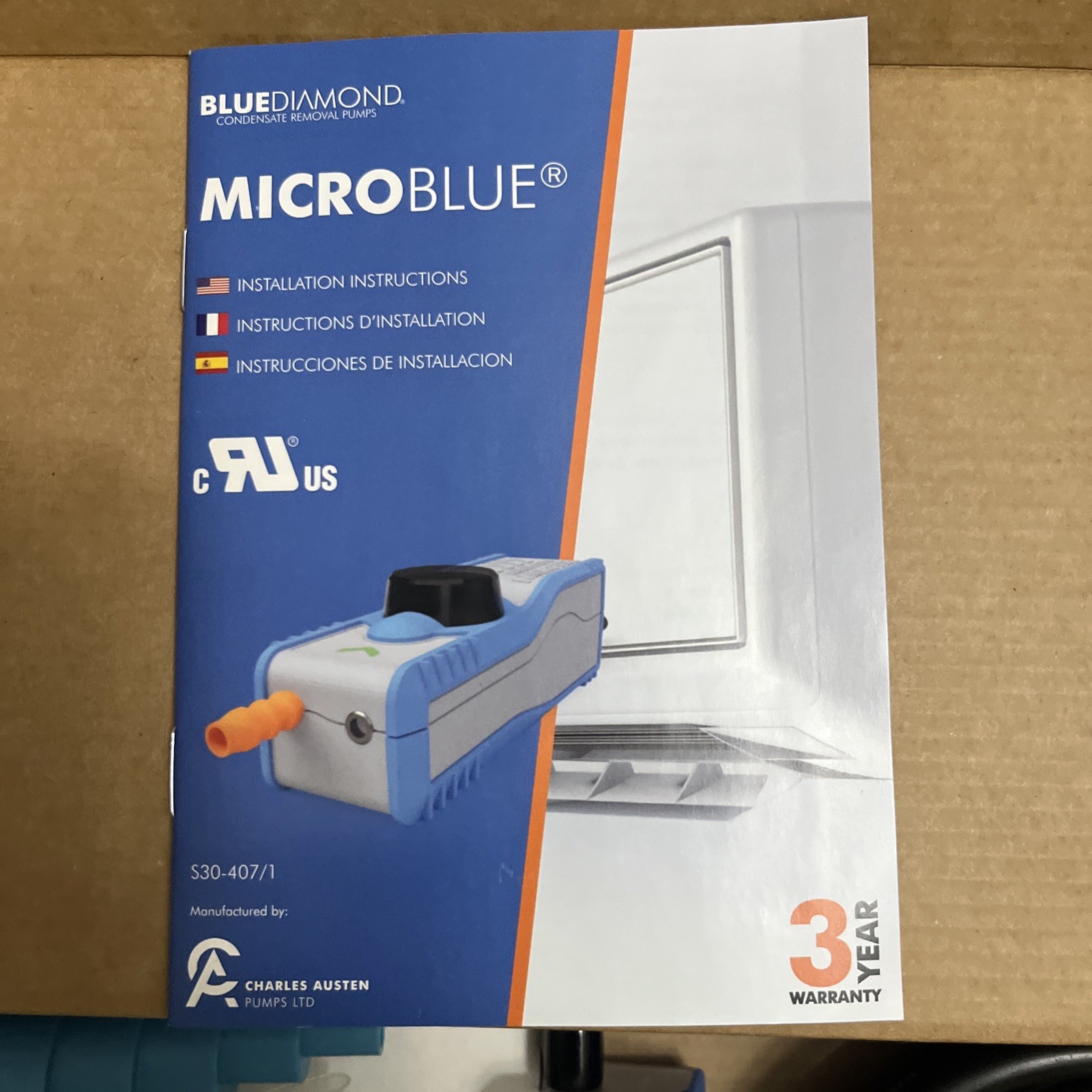 Blue Diamond MicroBlue X86-003 Condensate Removal Pump With Reservoir BIN OBO