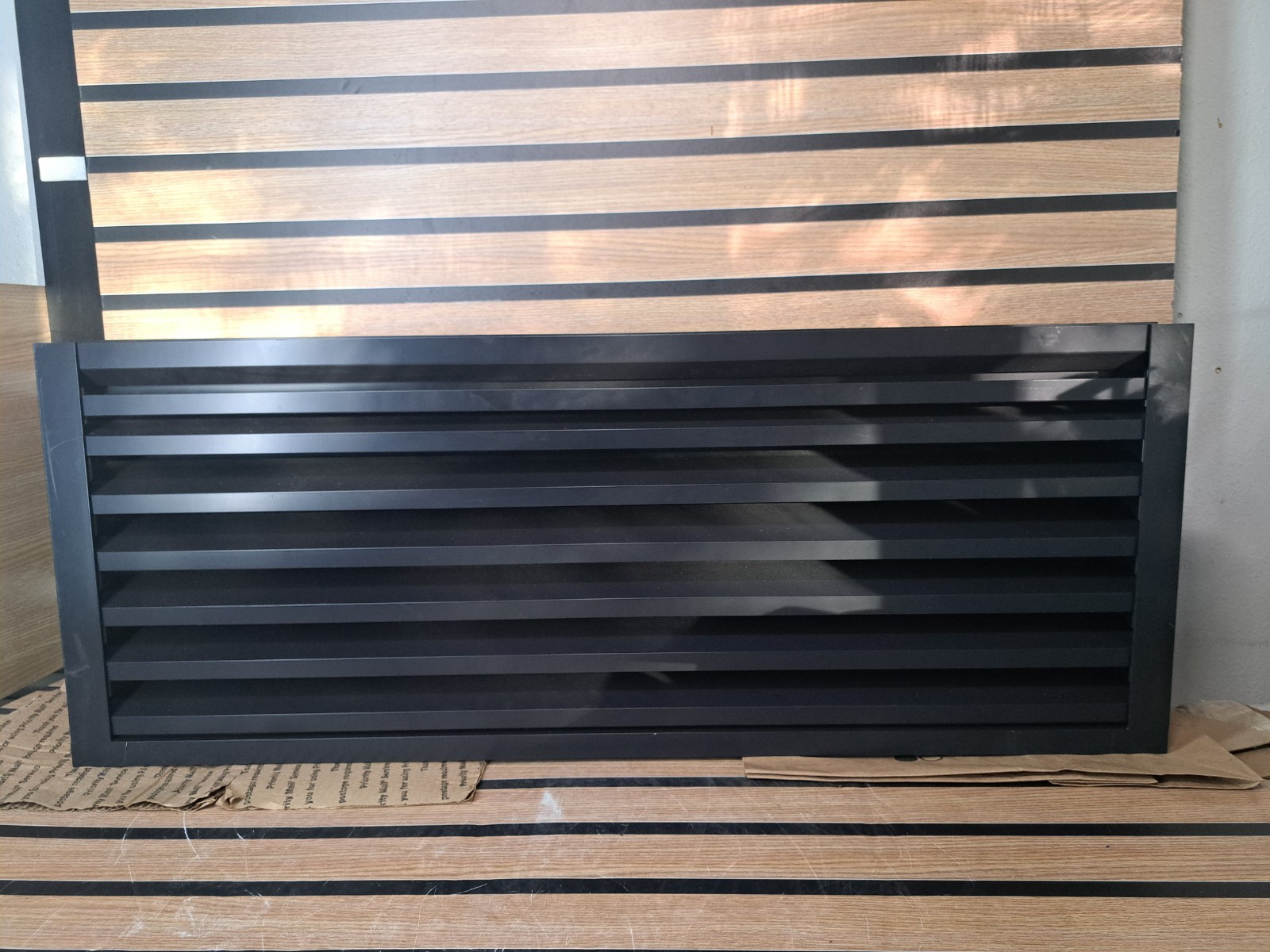 Black Industrial Louver 39.5x15x5 AMCA Vertical Blade Wind Driven Rain Vent NEW