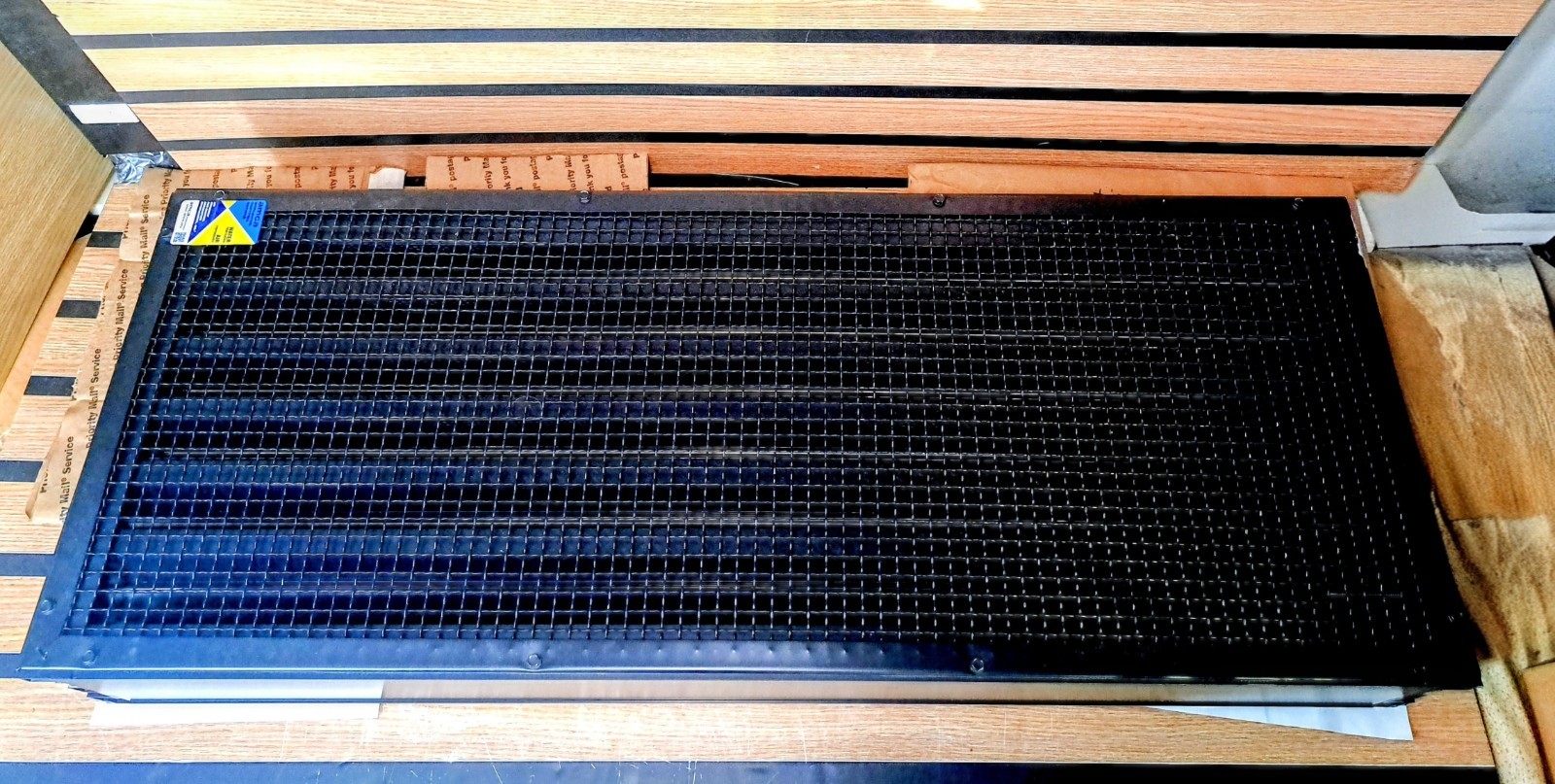 Black Industrial Louver 39.5x15x5 AMCA Vertical Blade Wind Driven Rain Vent NEW