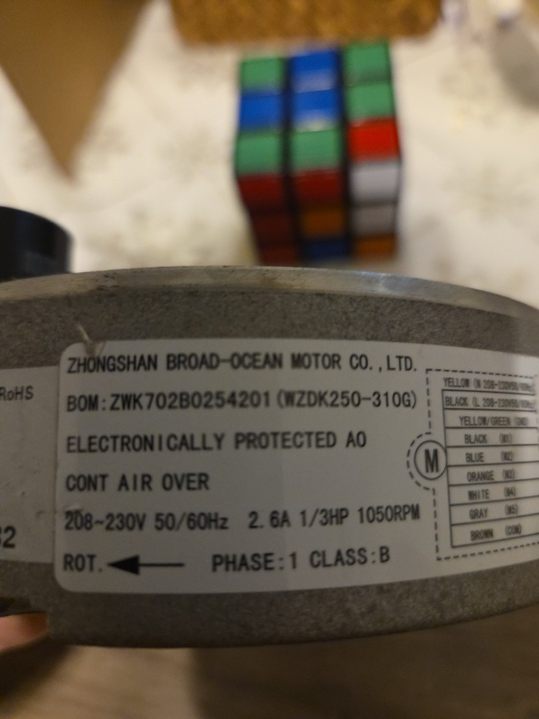 BROAD-OCEAN ZWK702B0254201 ECM Module ONLY 1/3HP 2.6A 1050RPM KMSAH014C31 #20