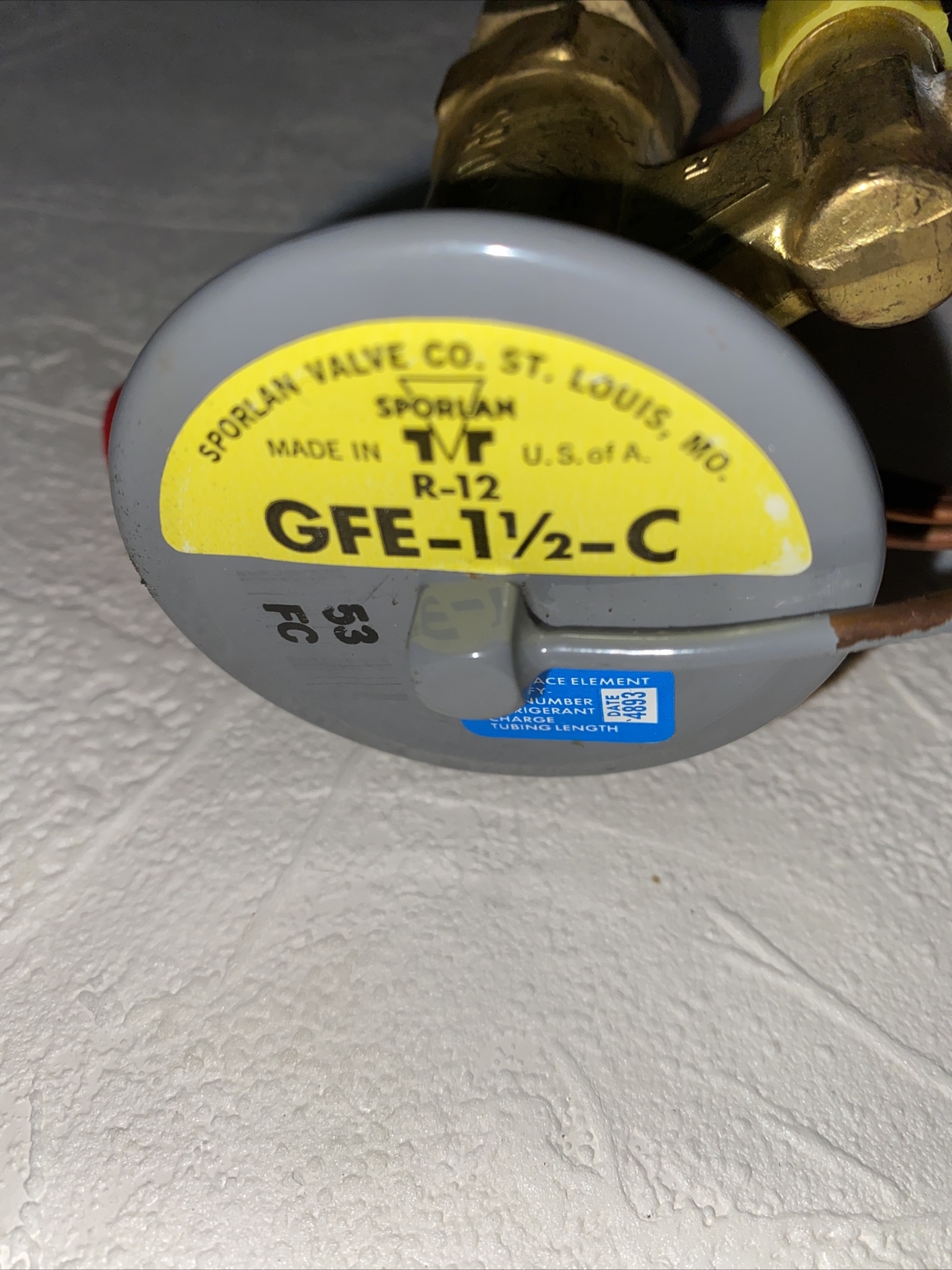SPORLAN THERMOSTATIC EXPANSION VALVE GFE-1-1/2-C 3/8″ x 1/2SAE 5Ft.
