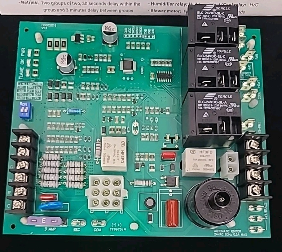 Spark Ignition Circuit Board 62-24140-04 Replace ICM292 Rheem Furnace 24V/115V