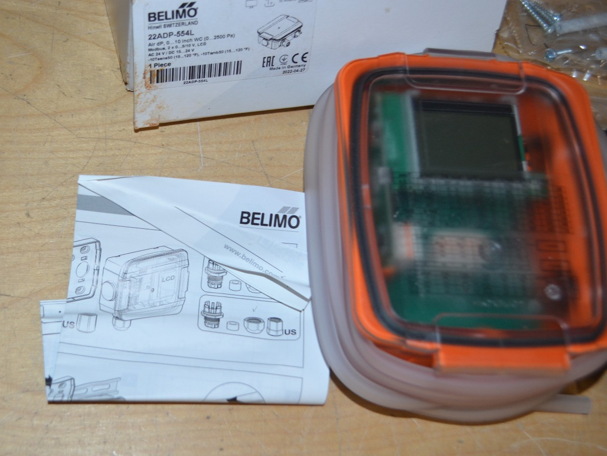 BELIMO ~ 22ADP-554L ~ DUCT CONNECTOR DIFFERENTIAL PRESSURE SENSOR AIR ~ NEW