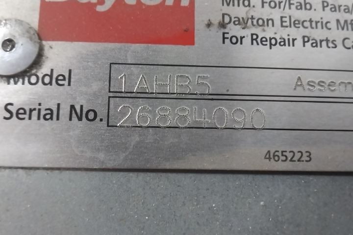 Dayton 1AHB5 60 In Blade Diameter Steel Frame Exhaust Fan w/out Motor