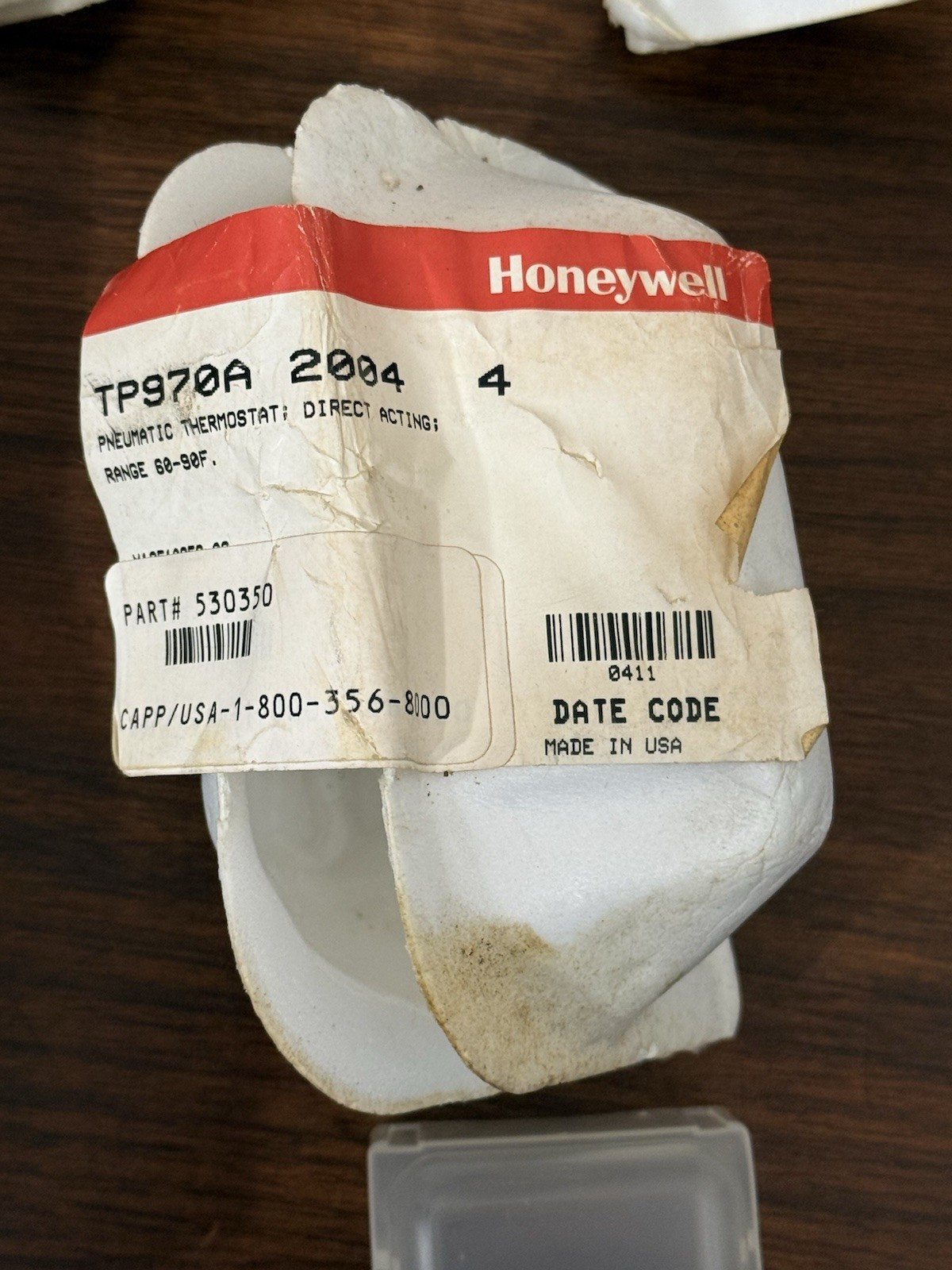 (ONE) 1- Honeywell TP970A 2004 4 Pneumatic Thermostat Direct Acting Analog – NEW