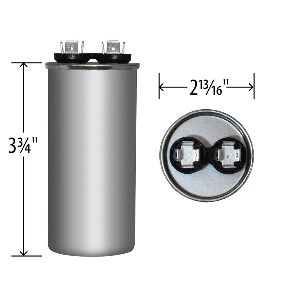 USA 25+5 uf/MFD 370-440 VAC volts Round Dual Run Capacitor 50/60 Hz – Lot-1