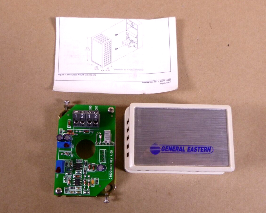 General Eastern RH-3-V-S Relative Humidity Transmitter, +/-3% RH, 0 – 5 Vdc