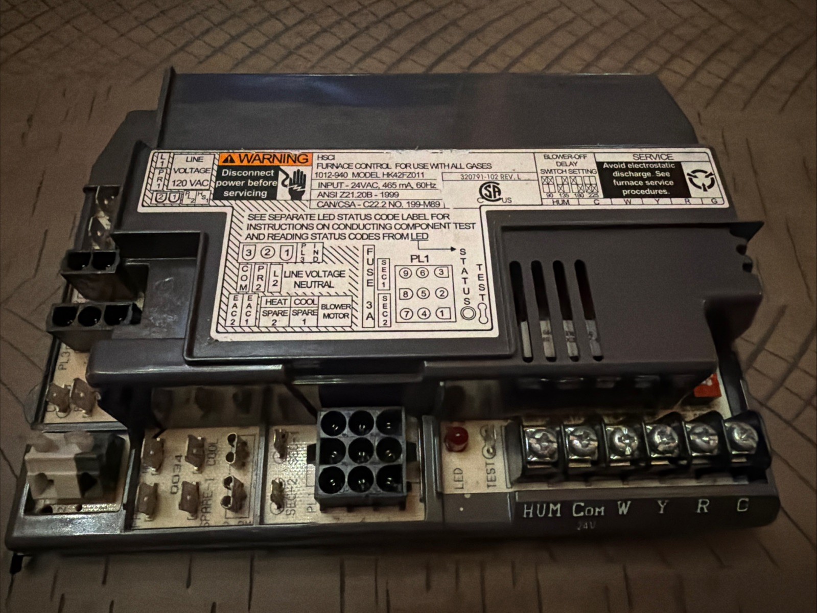 OEM Carrier Bryant Payne Furnace Control Circuit Board HK42FZ011 320791-102