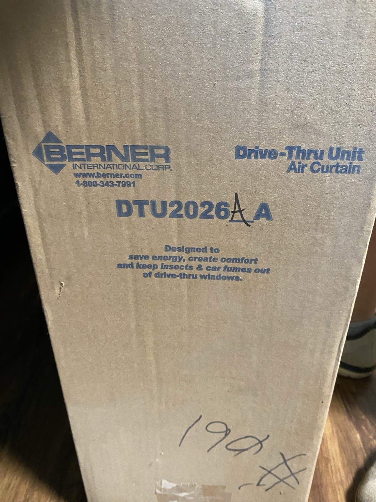 Berner Drive-Thru Air Curtain DTU03-2026AA 120V 1-Phase Corded Electric