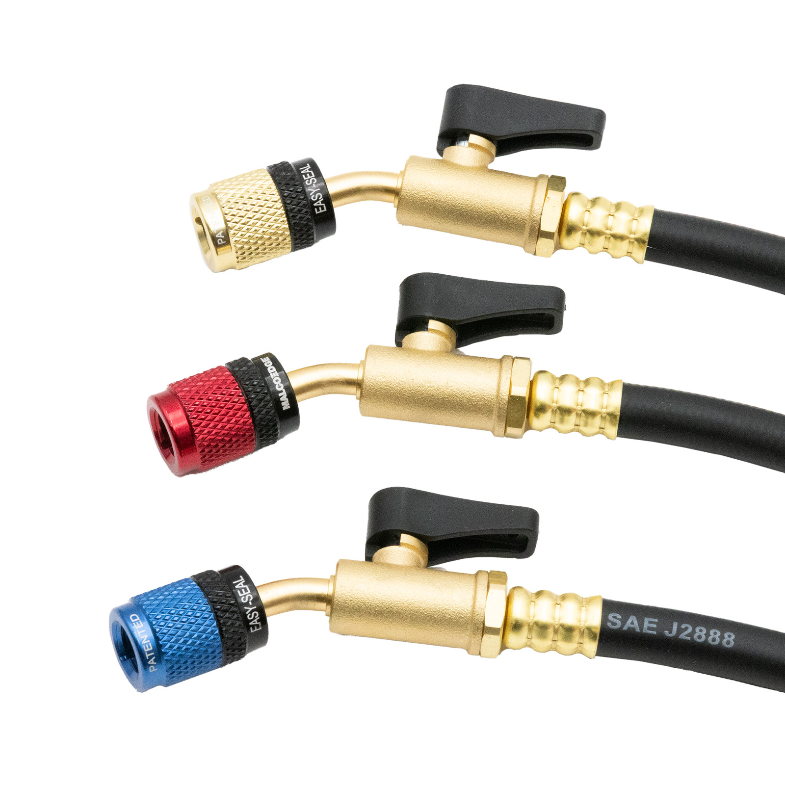 MalcoEdge ESBV3614 Easy Seal HVAC Hose Set | 36-Inch Refrigerant Charging Hose