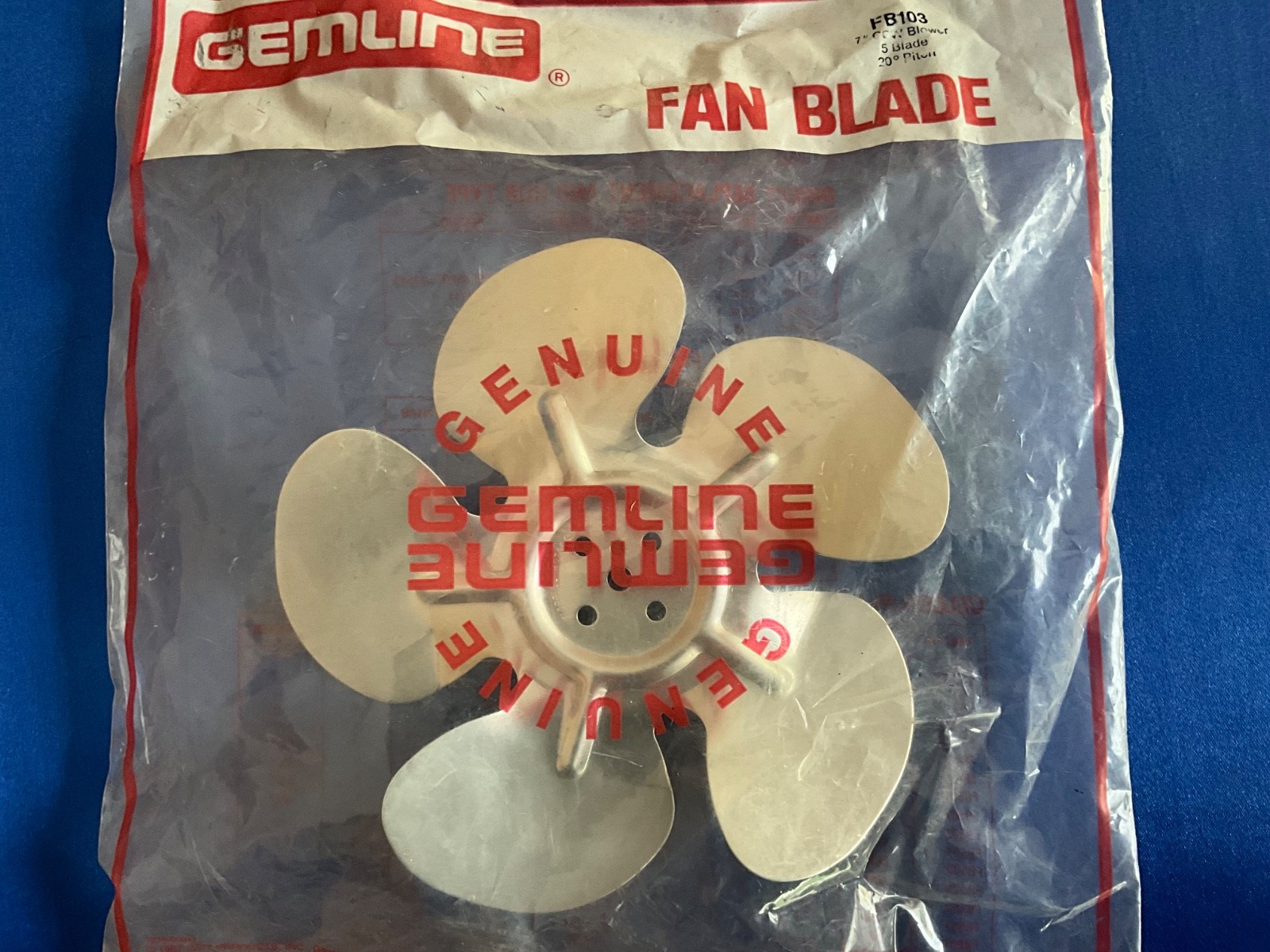 Gemline FB103 7“ Fan Blade CCW 5 Wing Hubless