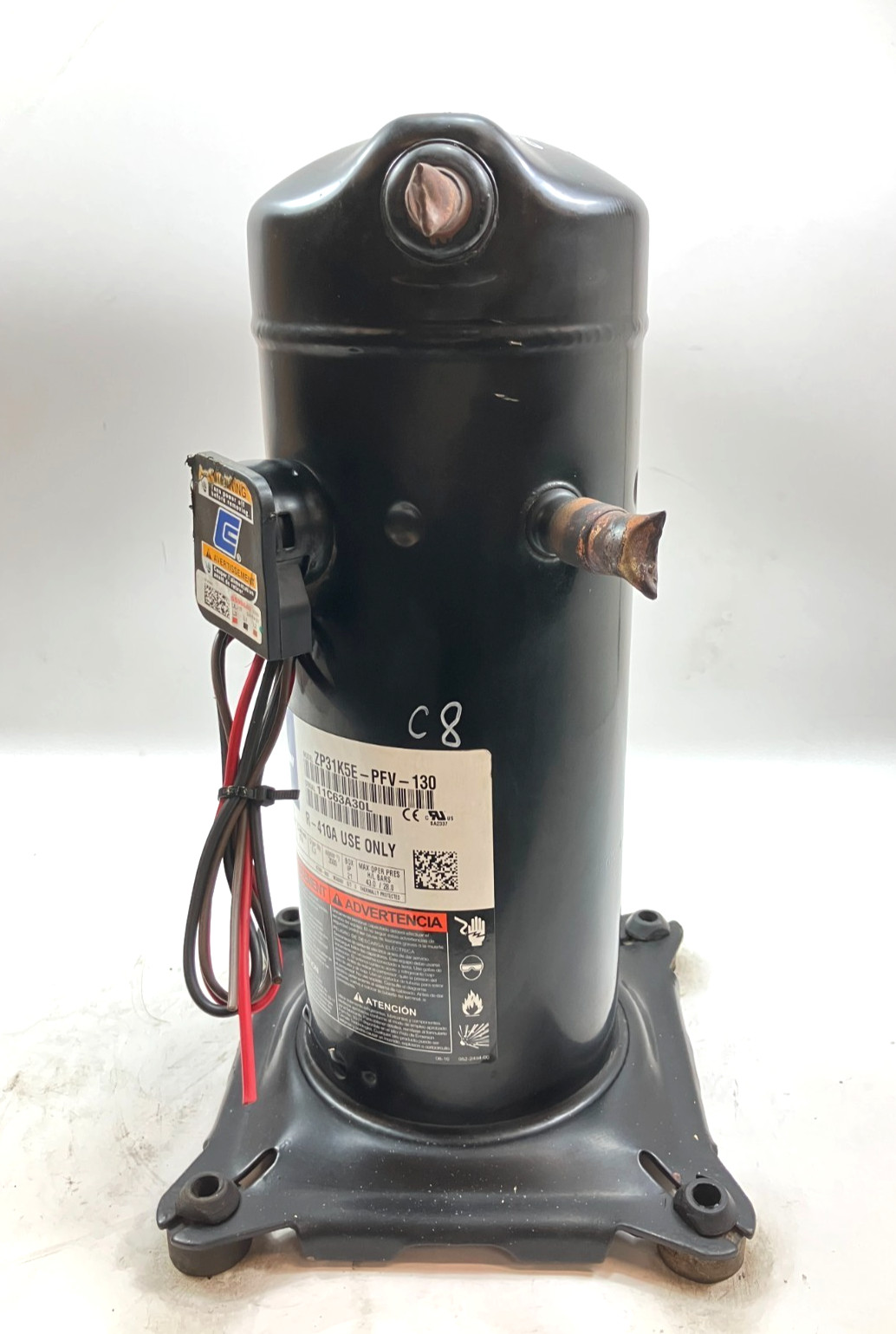 Copeland 2.5 Ton Scroll Compressor ZP31K5E-PFV-130 R410A 208/230V 1 PH used #C8