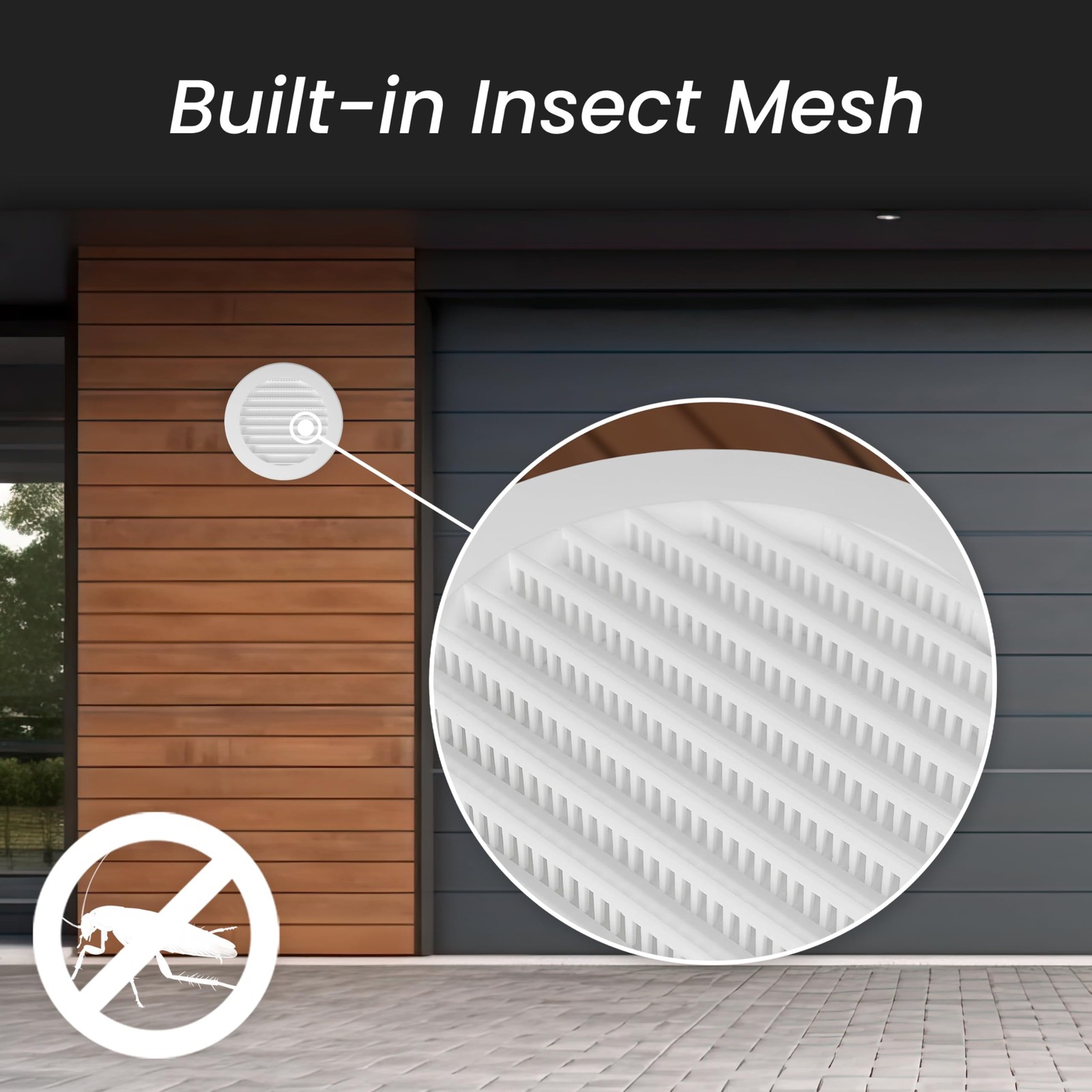 Repa Market 4 Inch Round White Vent Cover/Plastic Air Grille Ø 4″,