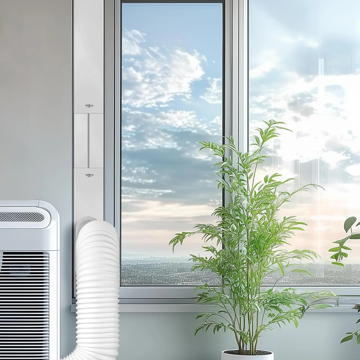 Portable Air Conditioner Window Kit: Adjustable Universal AC Seal Window Vent Ki