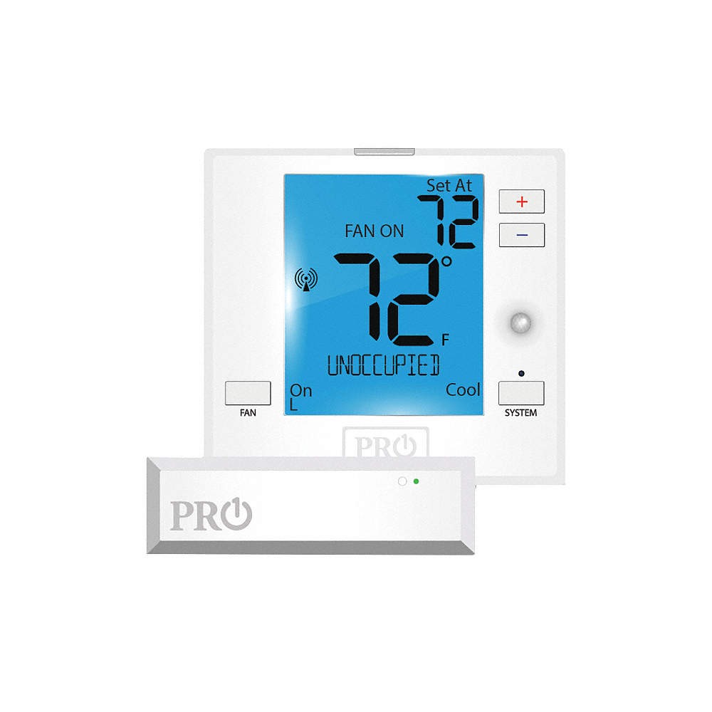 PRO1 IAQ Low Volt NP Digital Tstat H and C,Wired 60FD46
