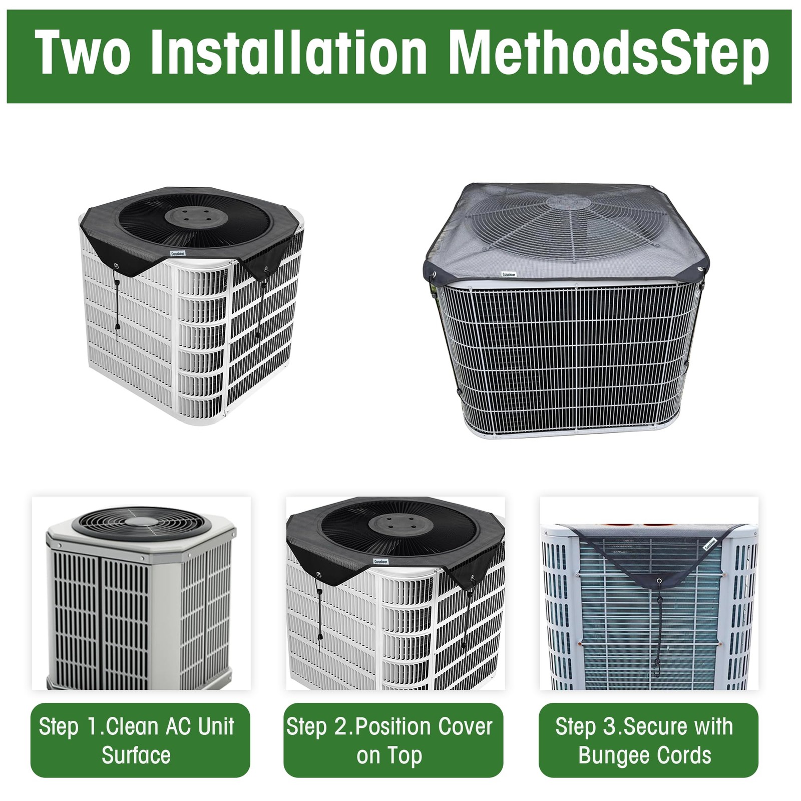 Air Conditioner Covers for Outside units, 32 x 32 Central 32″ x 32″, Black