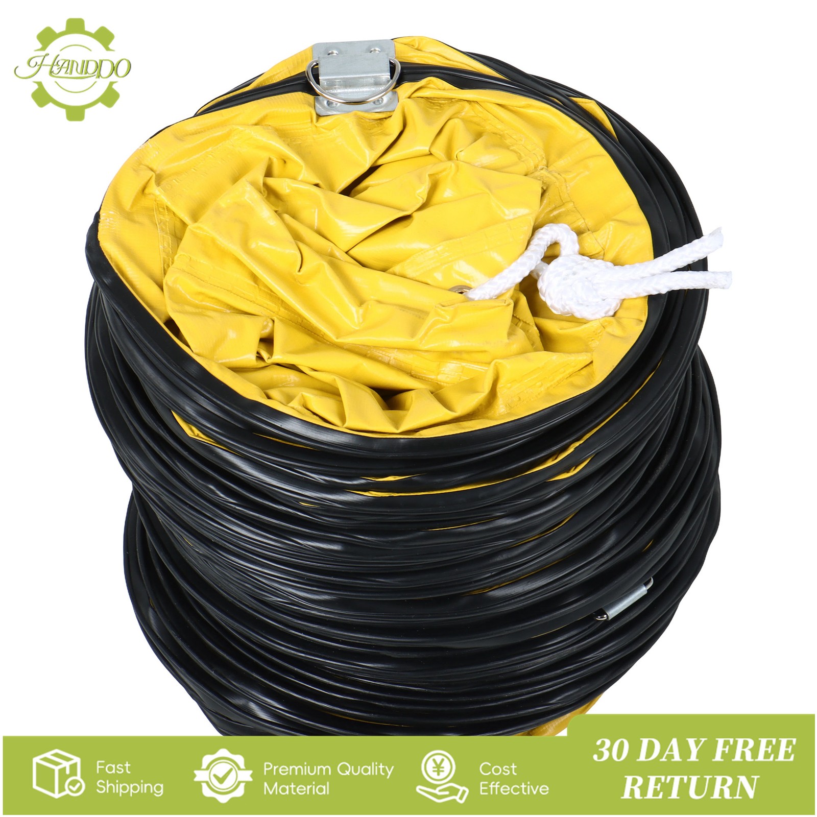 8″×25ft PVC Flexible Duct Hose, HVAC Duct Hosing Flame Retardant for Ventilator