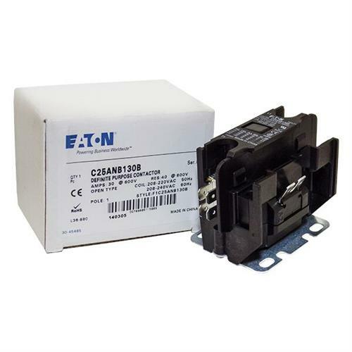 EATON DEFINITE PURPOSE CONTACTOR C25ANB130B – 30A Single-Pole 208-240V Coil